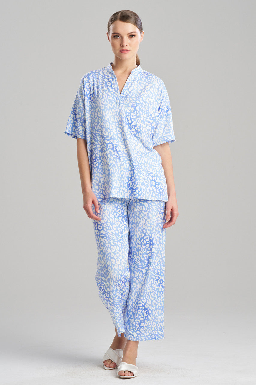 Natori Buy Misty Leopard Cozy Knit PJ in Blue Orchid Online