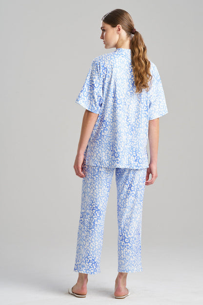Natori Buy Misty Leopard Cozy Knit PJ in Blue Orchid Online