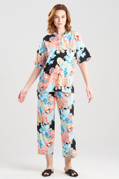 Natori Buy Geisha Garden Cozy Knit PJ in Black Multi Online