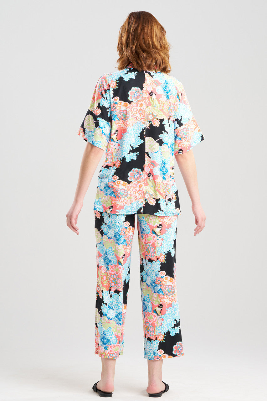 Natori Buy Geisha Garden Cozy Knit PJ in Black Multi Online