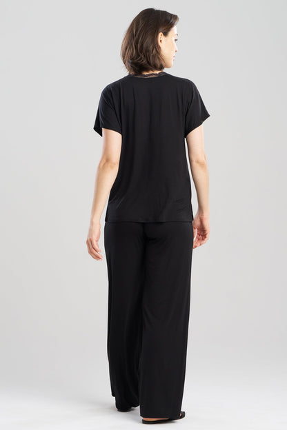 Natori Dhalia Knit Jersey Lace Short Sleeve PJ