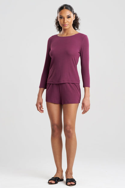 Natori Rib Essentials Long Sleeve Shorts PJ