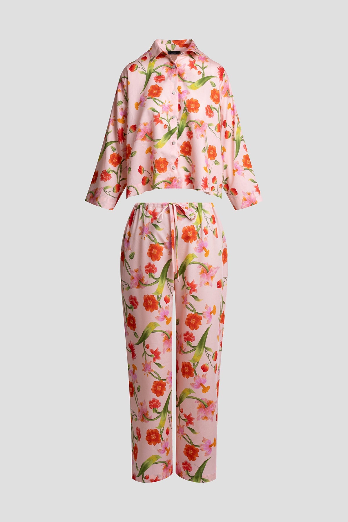 Natori Solene Cotton Sateen Notch PJ Set