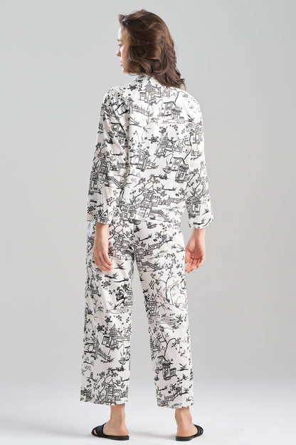 Natori Toile Cotton Sateen Notch PJ Set