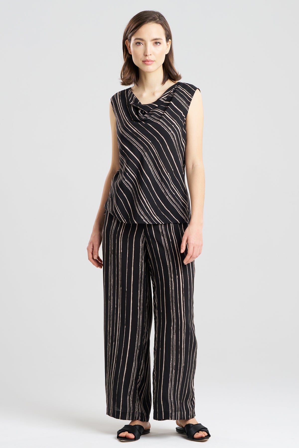 Natori Tate Silk Modal Cowl Top PJ