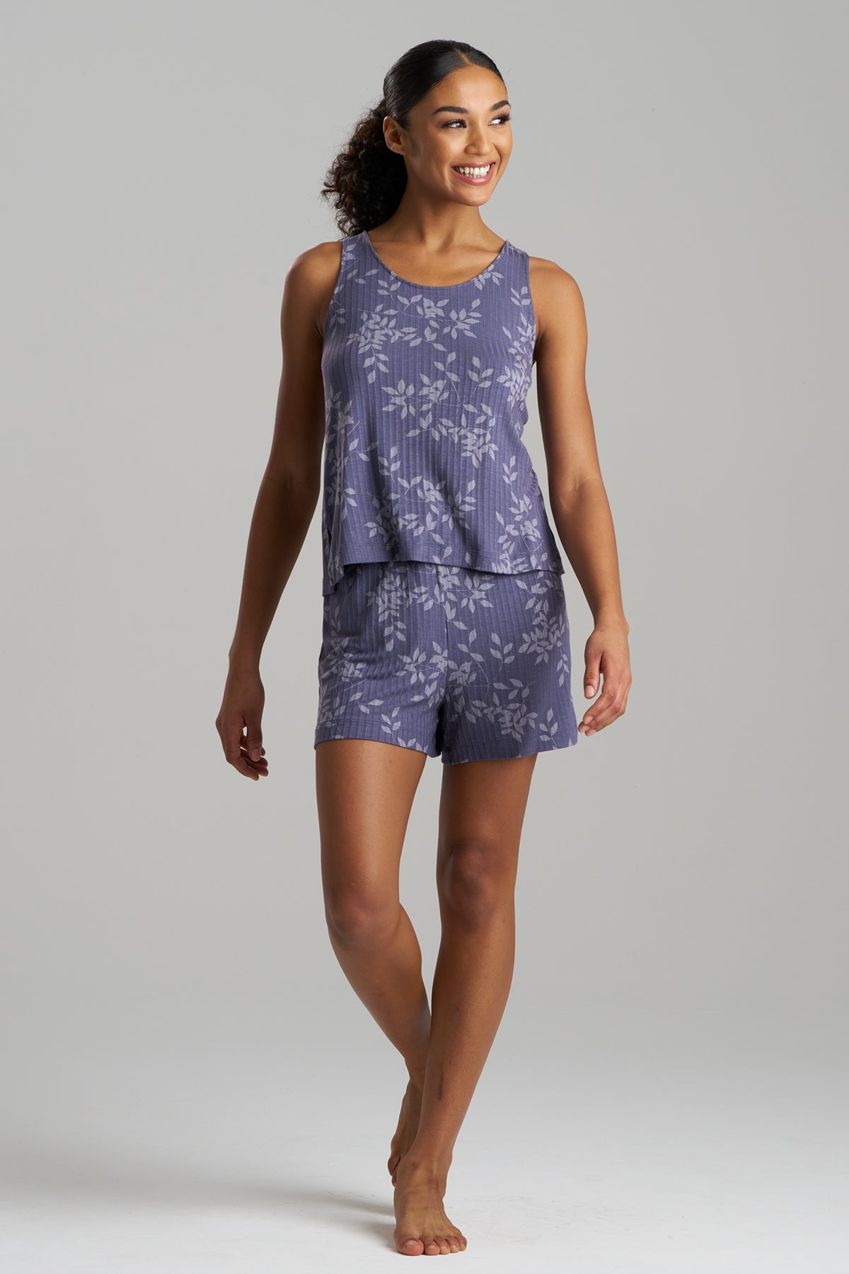 Natori Aria Printed Rib Ease Shorts PJ