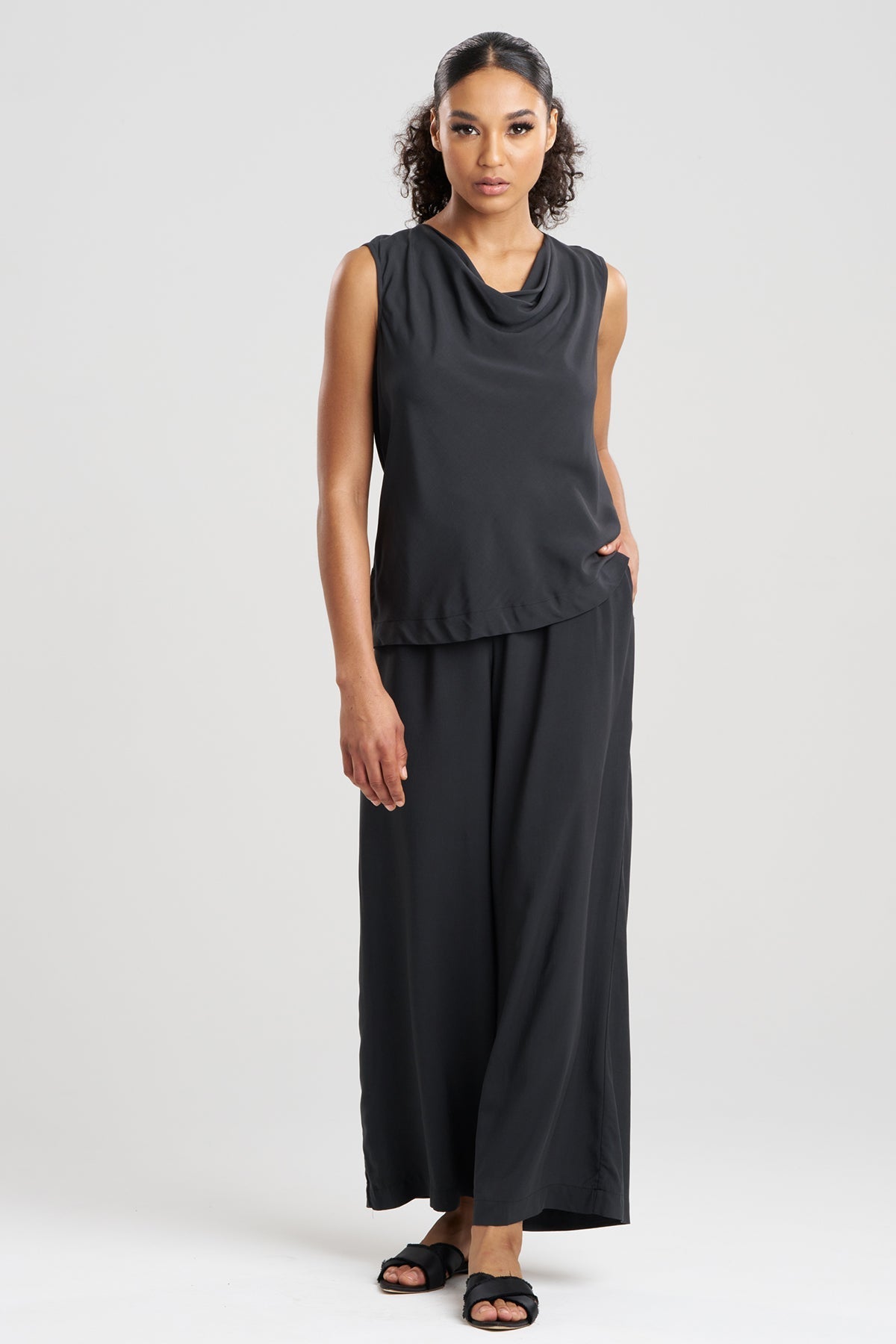 Natori Sleek Silk Modal Cowl Top PJ