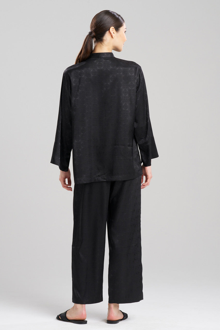 Natori Buy Infinity Jacquard Mandarin PJ in Black Online