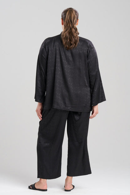Natori Buy Infinity Jacquard Mandarin PJ in Black Online