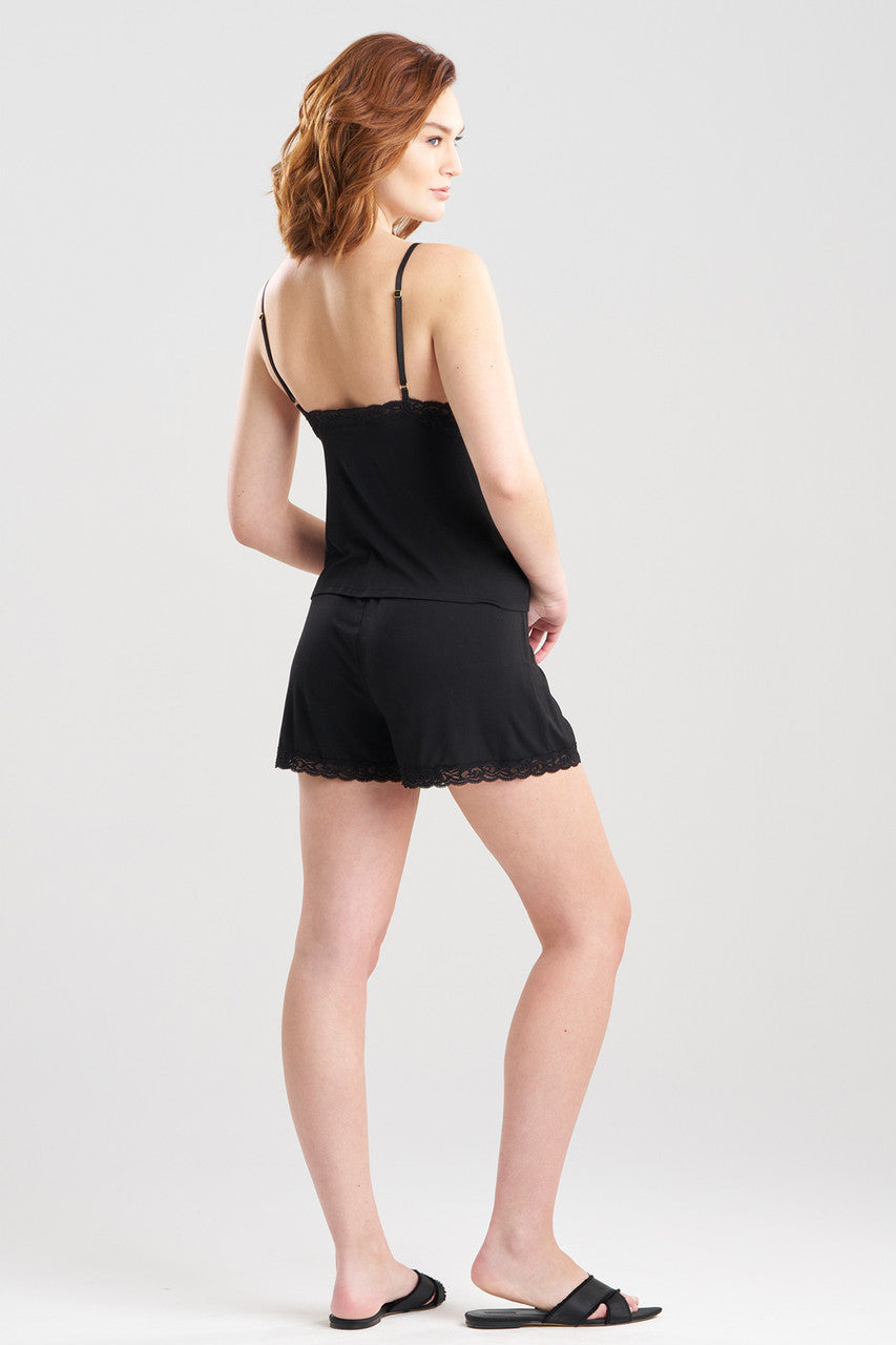 Natori Buy Feathers Essentials Lenzing™ Ecovero™ Viscose Lace Applique Cami PJ in Black Online