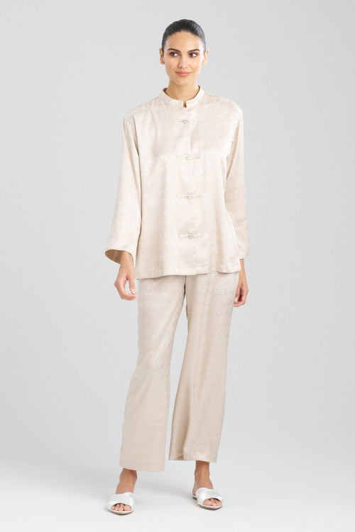 Natori Buy Infinity Jacquard Mandarin PJ in Sand Taupe Online