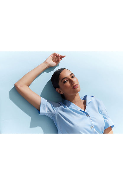 Natori Buy Cotton Sateen Shorts PJ in Bluebell Online