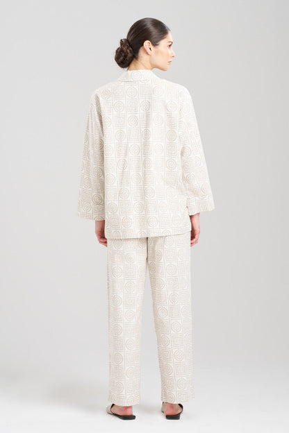 Natori Buy Flannel Infinity Notch PJ in Sand Taupe Online