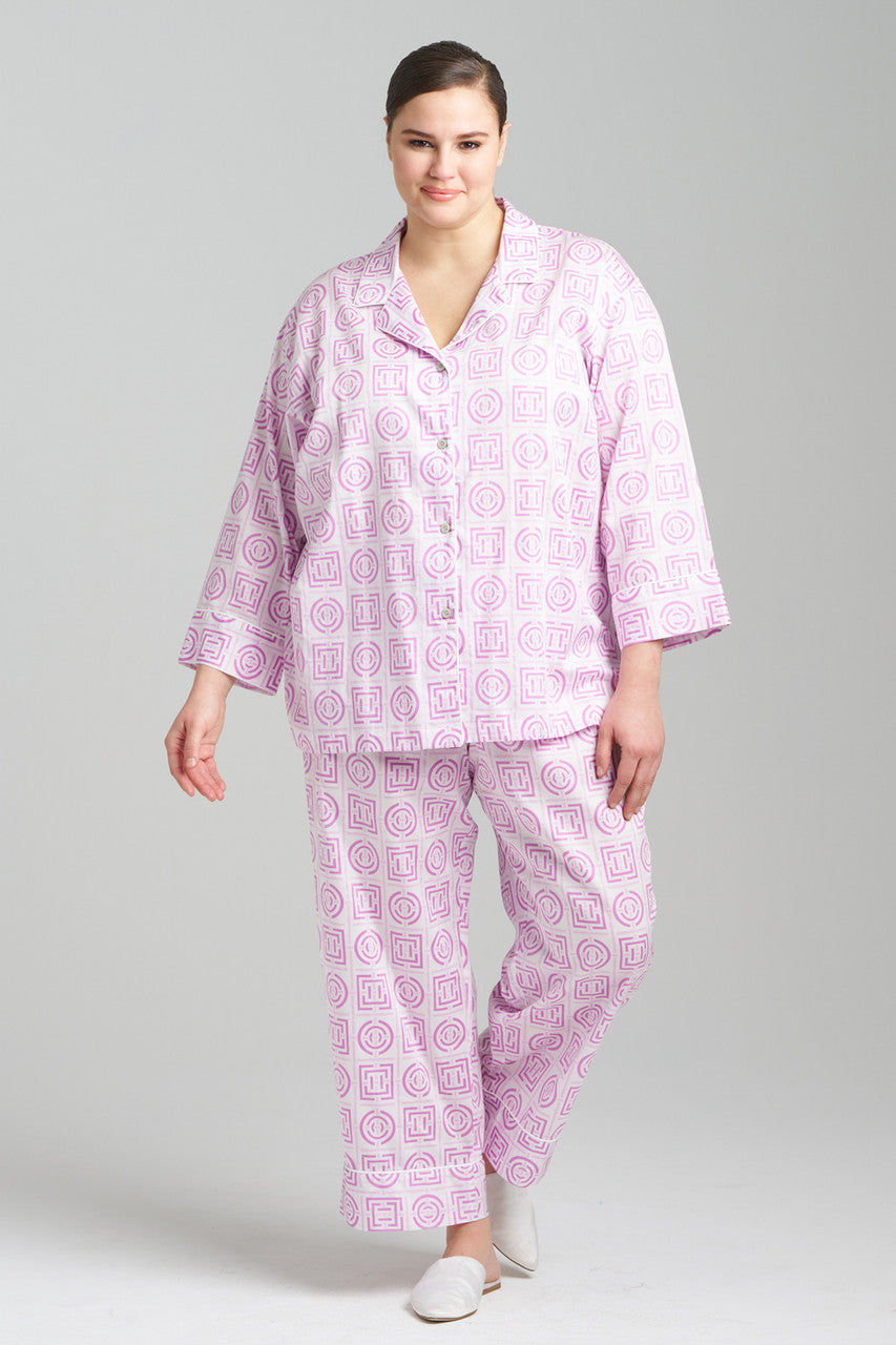 Natori Buy Infinity Cotton Sateen Notch PJ in Light Orchid Online