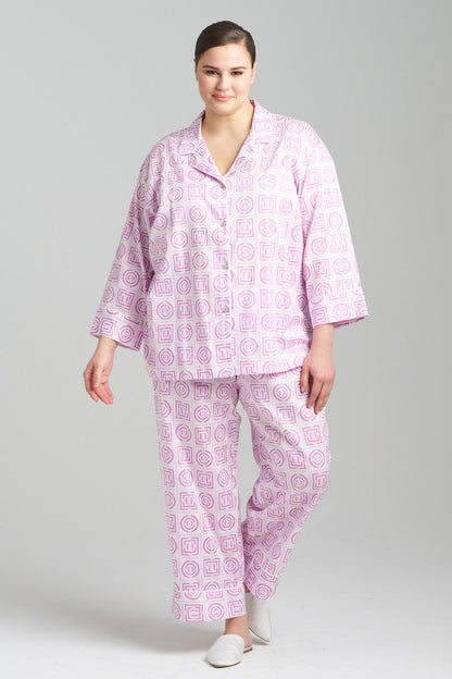 Natori Buy Infinity Cotton Sateen Notch PJ in Light Orchid Online