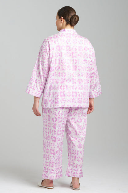 Natori Buy Infinity Cotton Sateen Notch PJ in Light Orchid Online