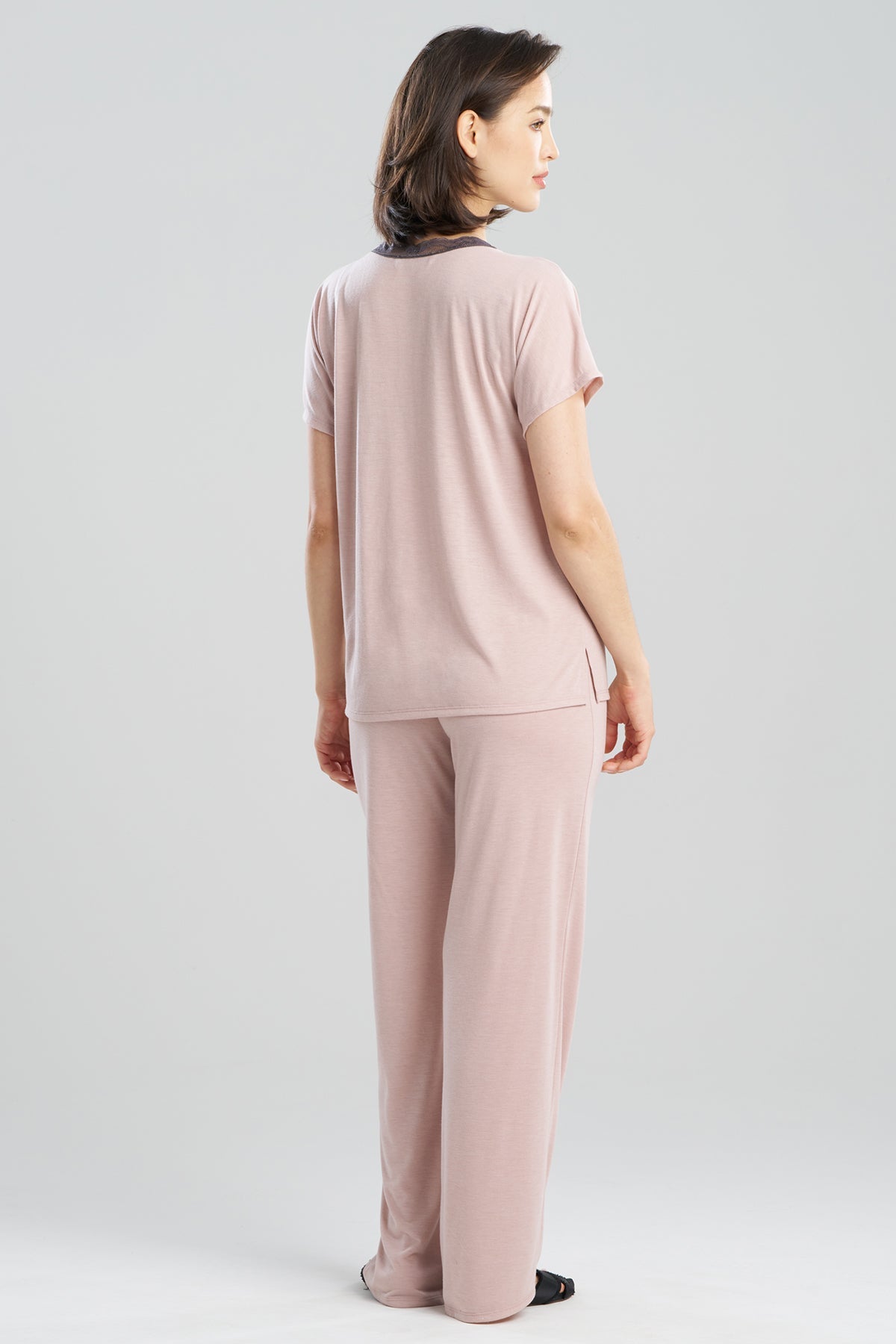 Natori Dhalia Knit Jersey Lace Short Sleeve PJ