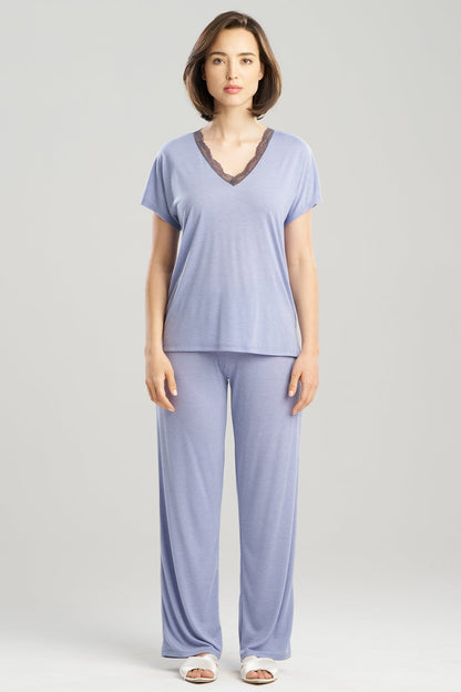 Natori Dhalia Knit Jersey Lace Short Sleeve PJ