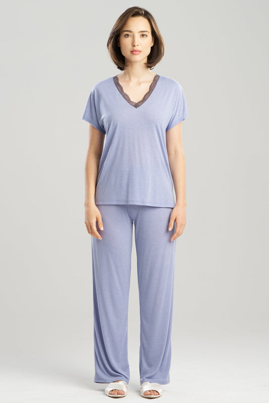 Natori Dhalia Knit Jersey Lace Short Sleeve PJ
