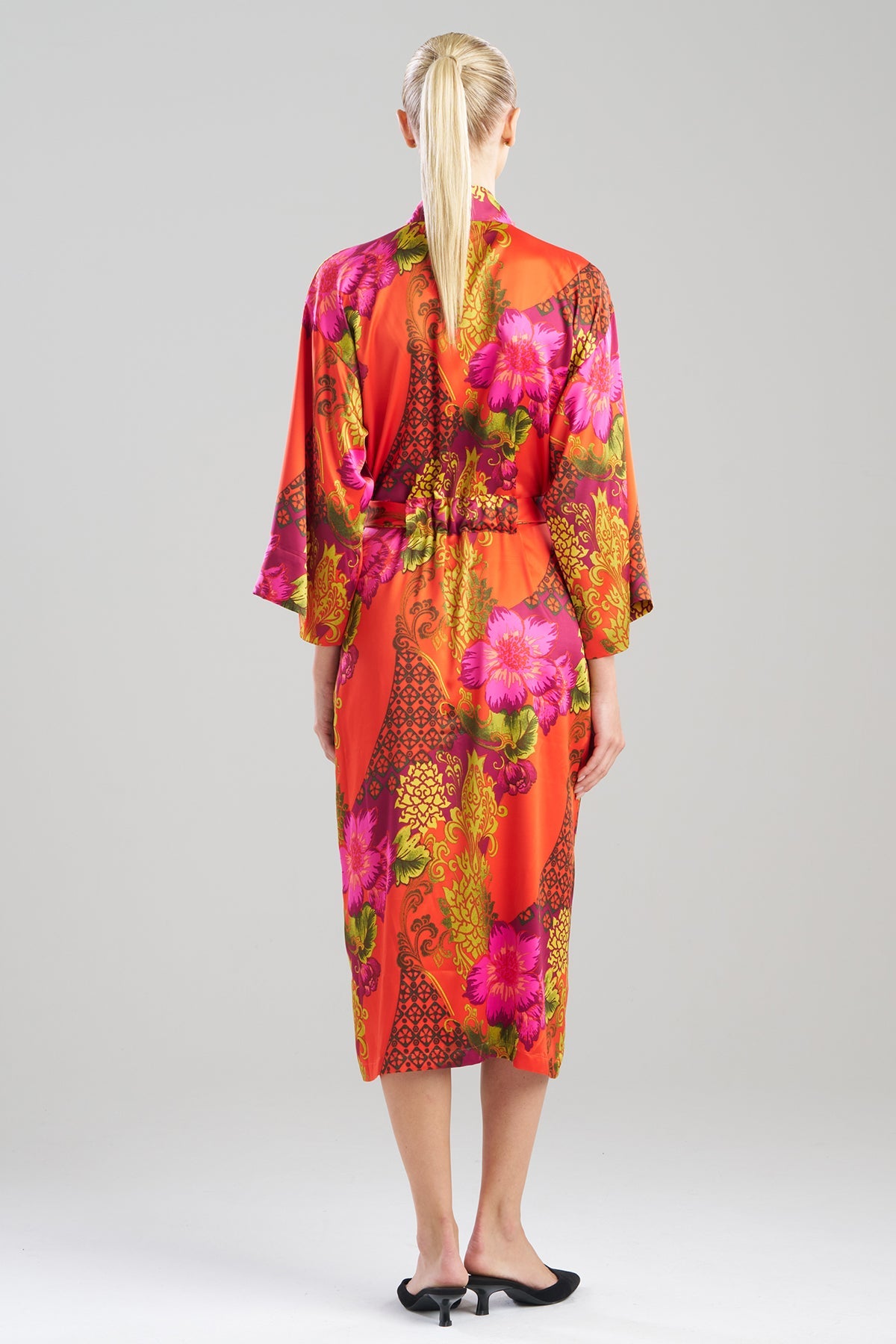 Natori Harvest Printed Satin Robe