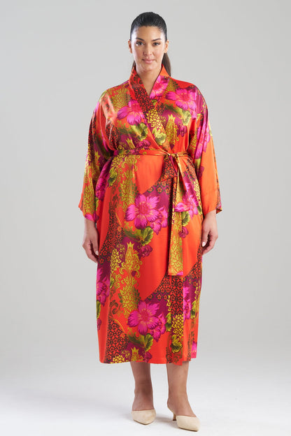 Natori Harvest Printed Satin Robe
