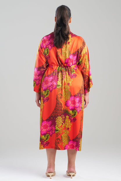 Natori Harvest Printed Satin Robe