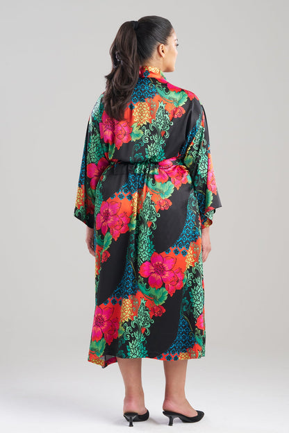Natori Harvest Printed Satin Robe