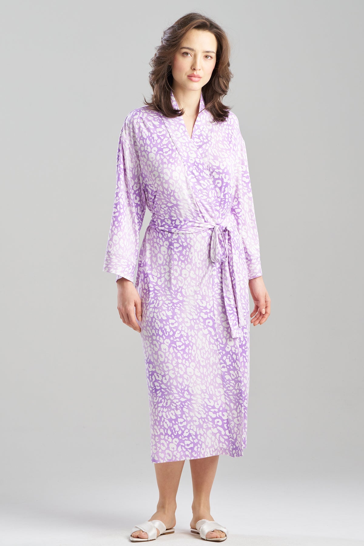 Natori Misty Leopard Cozy Knit Robe