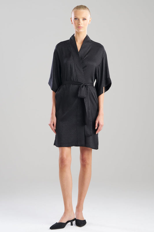 Natori Wilderness Satin Jacquard Wrap