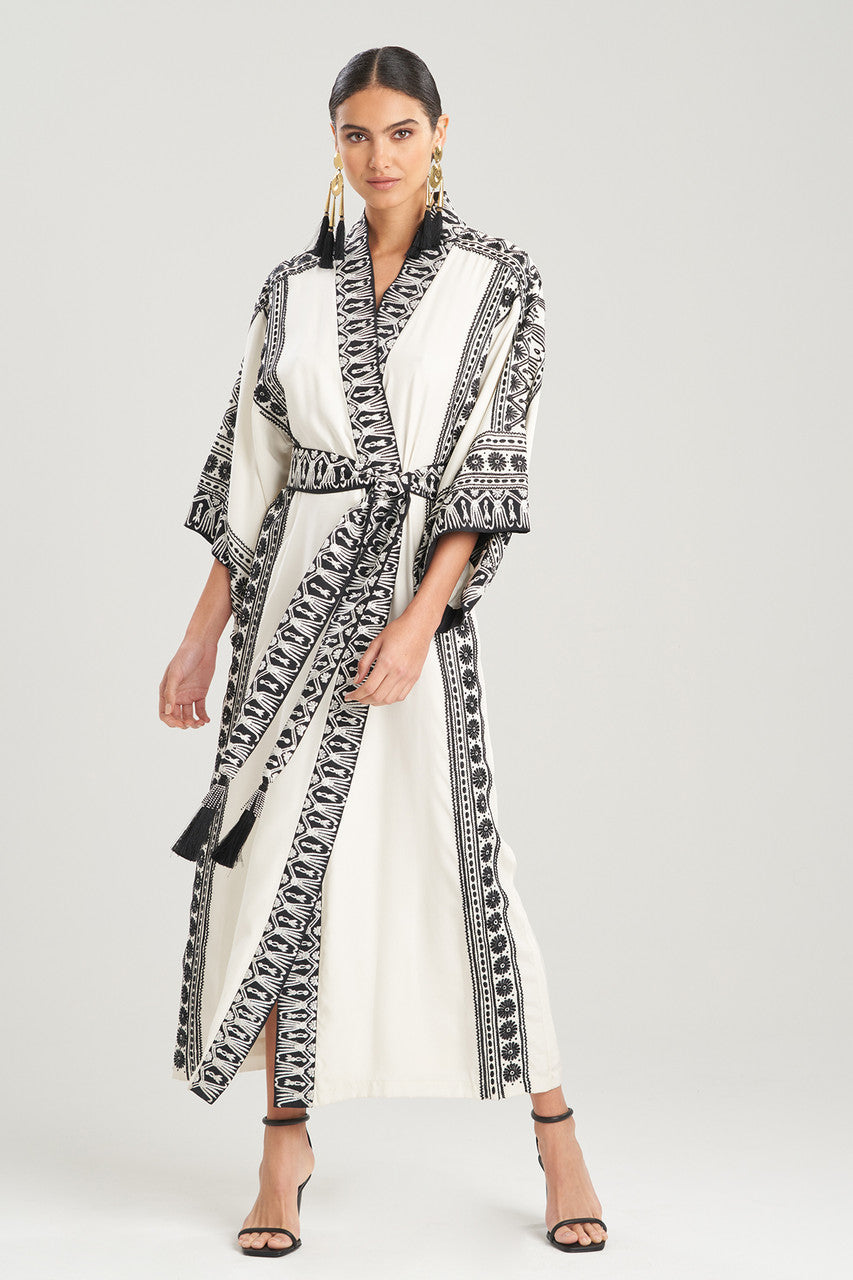 Natori Buy Couture Le Souk Embroidery Robe in Warm White Online