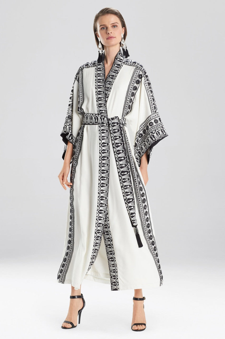 Natori Buy Couture Le Souk Embroidery Robe in Warm White Online