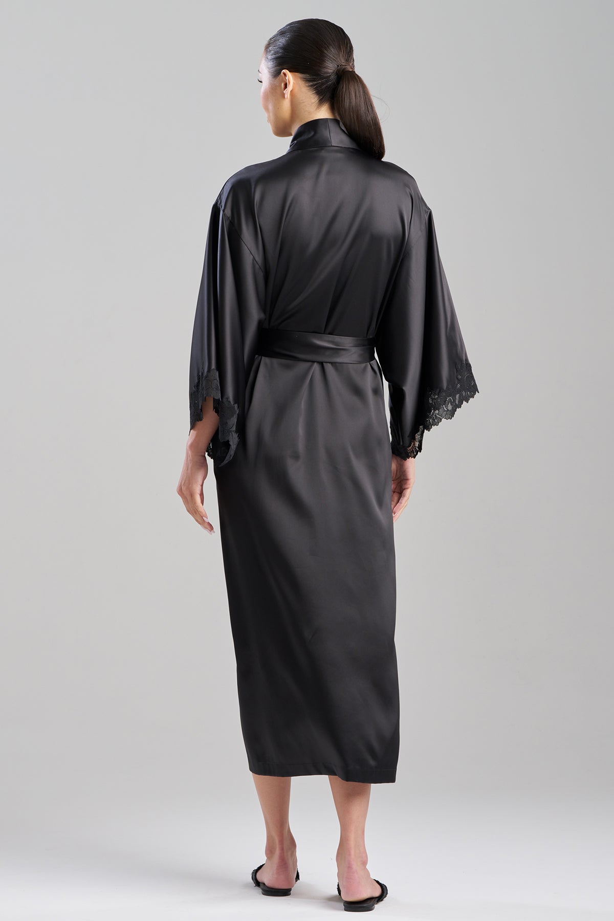 Natori Buy Peony Glamour Robe in Black Online