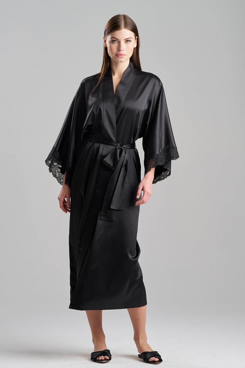 Natori Buy Peony Glamour Robe in Black Online