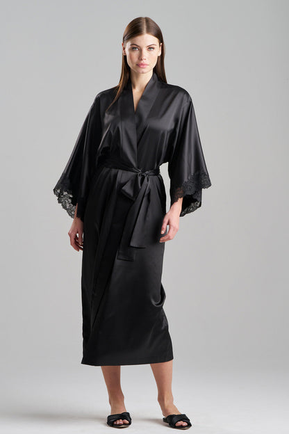 Natori Buy Peony Glamour Robe in Black Online