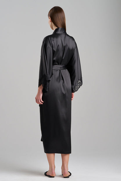 Natori Buy Peony Glamour Robe in Black Online
