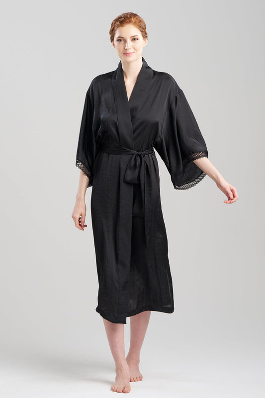 Natori Buy Ashley Icon Lace Robe in Black Online