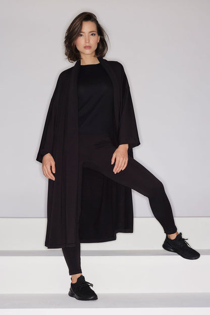 Natori Cocoon Brushed French Terry Dragon Embroidered Robe