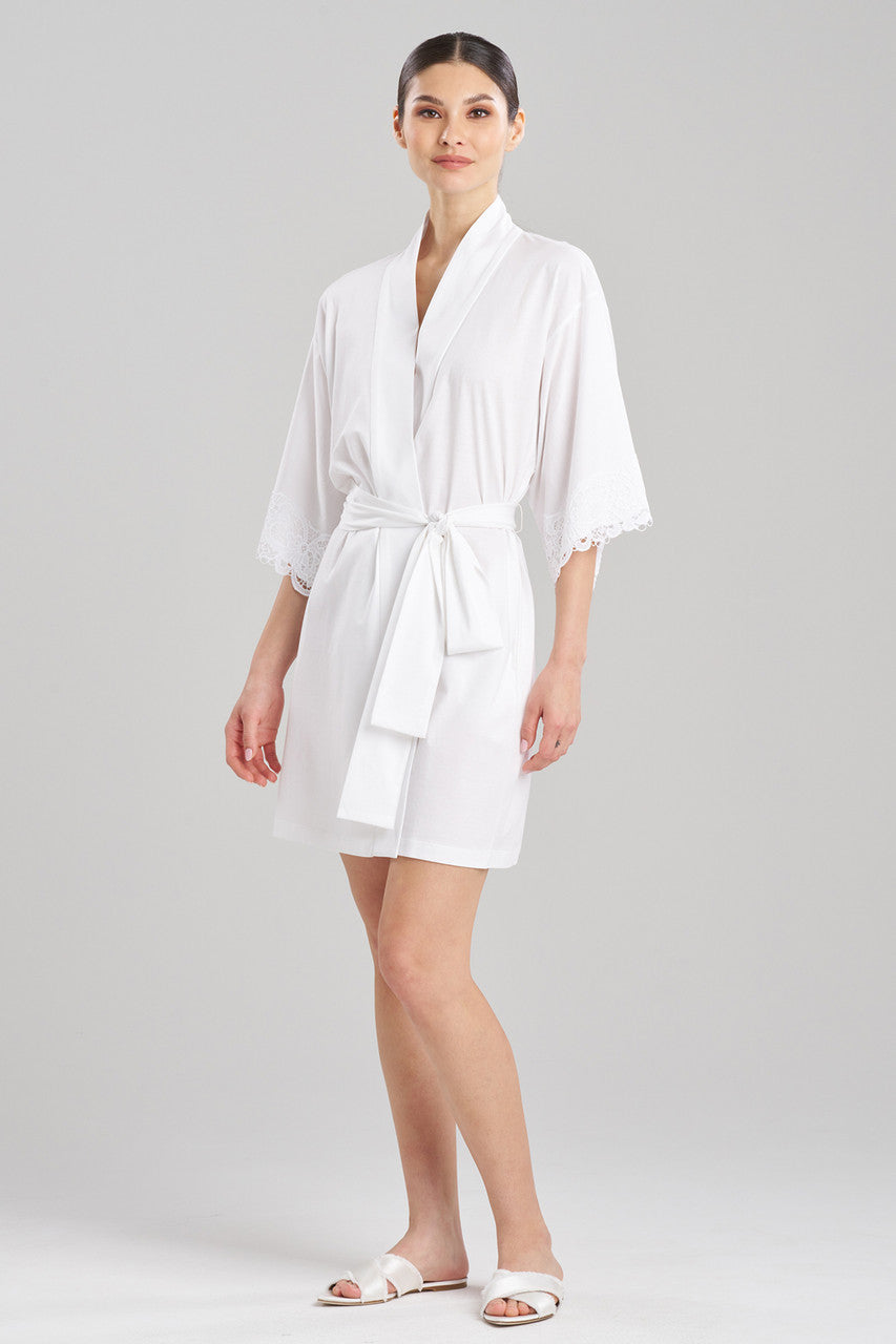 Natori Buy Bliss Harmony Lace Applique Wrap in White Online
