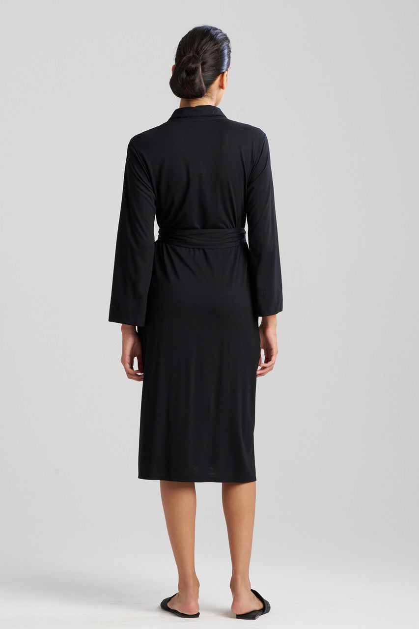 Natori Buy Shangri-La Embroidered Robe in Black Online