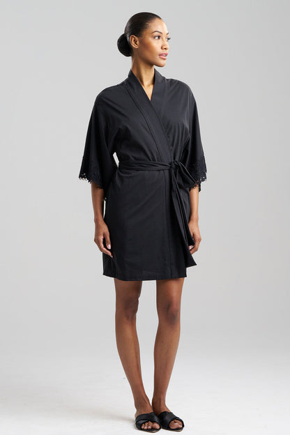 Natori Buy Bliss Harmony Lace Applique Wrap in Black Online