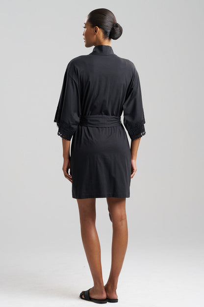 Natori Buy Bliss Harmony Lace Applique Wrap in Black Online