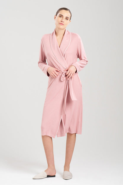 Natori Buy Oasis Piped Collar Robe in Nude Blush Online