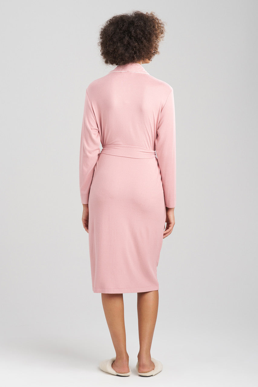 Natori Buy Oasis Piped Collar Robe in Nude Blush Online