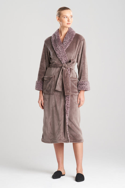 Natori Buy Plush Lynx Robe in Truffle Online