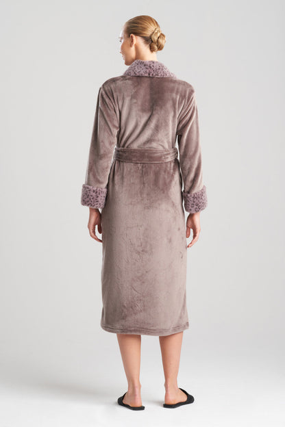 Natori Buy Plush Lynx Robe in Truffle Online