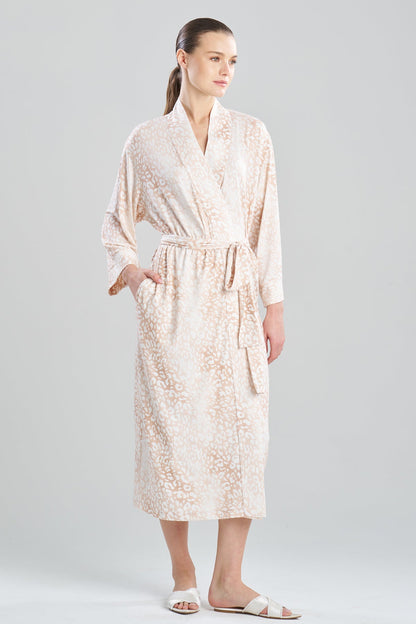 Natori Misty Leopard Cozy Knit Robe