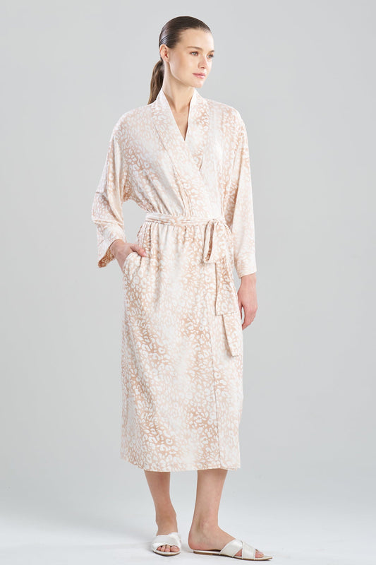 Natori Misty Leopard Cozy Knit Robe
