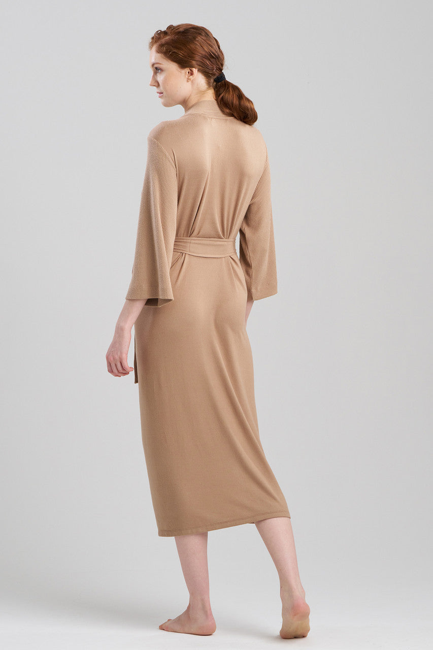 Natori Buy Eden Rib Knit Dream Robe in Latte Online