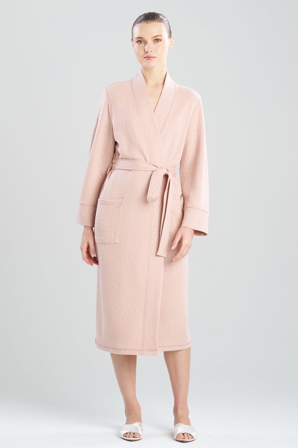 Natori Quilted Geo Knit Jacquard Robe