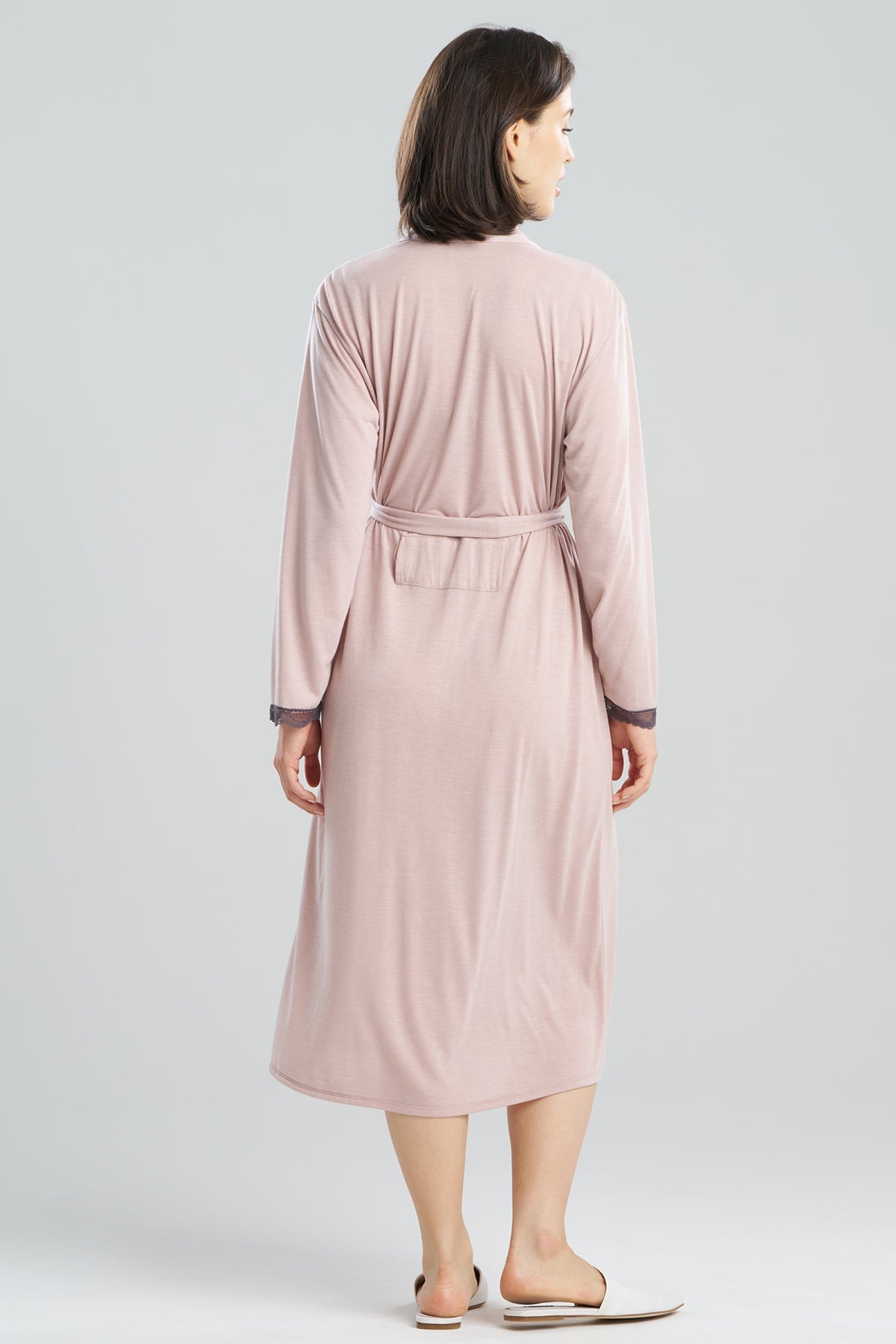 Natori Dhalia Knit Jersey Lace Robe